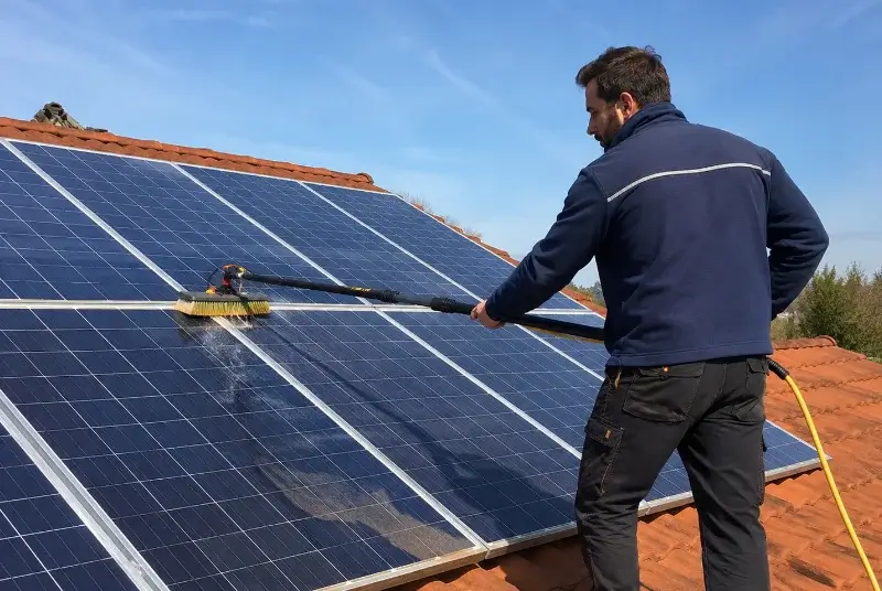 Nettoyage et entretien de panneaux solaires à Pleine-Fougères